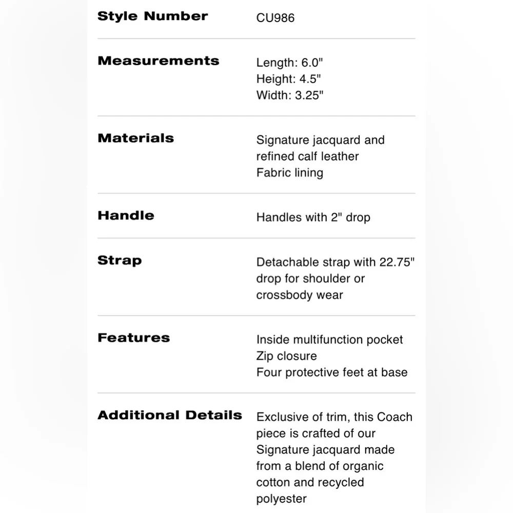 Coach Andrea mini carryall in signature jacquard - Picture 7 of 7